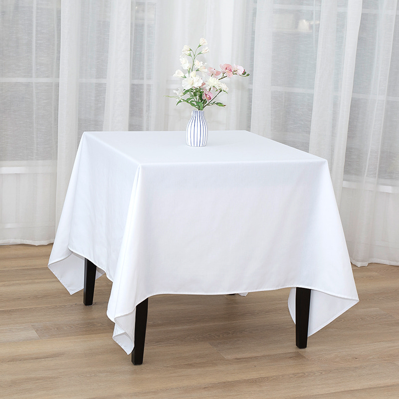 Vierkant 217GSM Polyester vaste kleur bruiloft banket tafelkleden