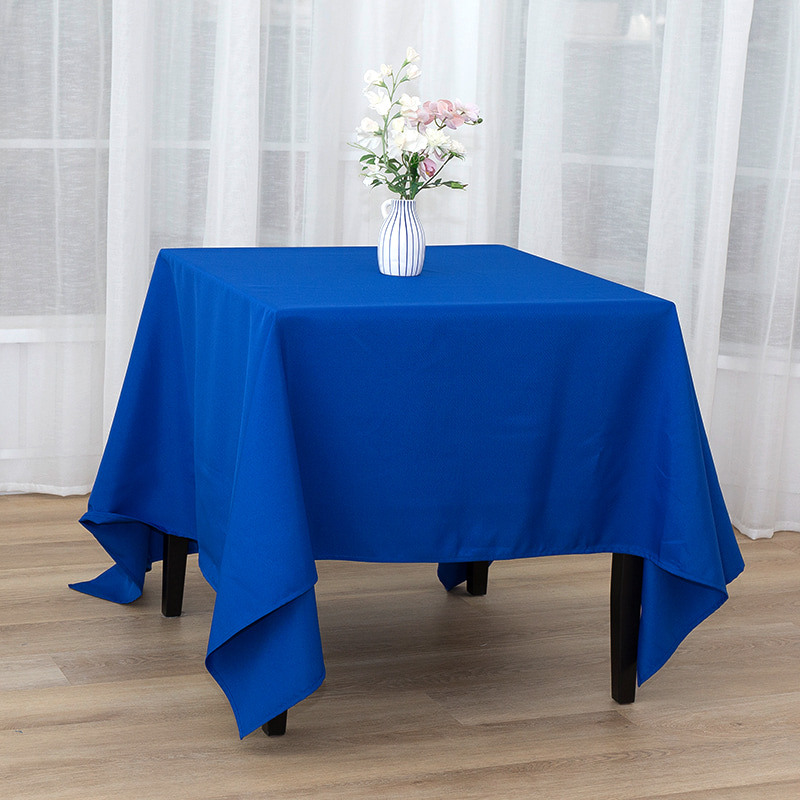 Vierkante gesponnen polyester vaste kleur bruiloft banket tafelkleden