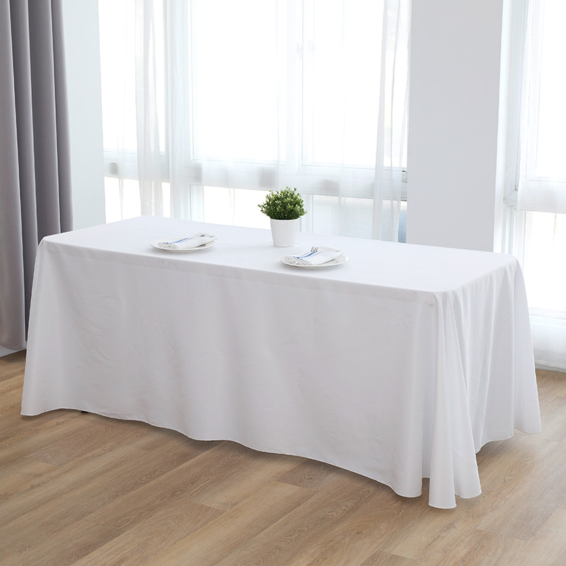 90x132 '' Spun polyester vaste kleur bruiloft banket tafelkleden