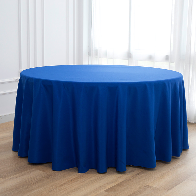 Grote ronde gesponnen polyester vaste kleur bruiloft banket tafelkleden