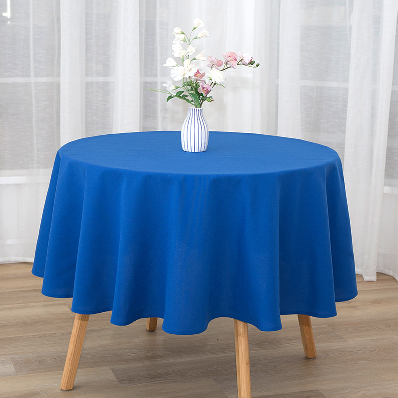 Ronde 217GSM Polyester garen vaste kleur bruiloft banket tafelkleden