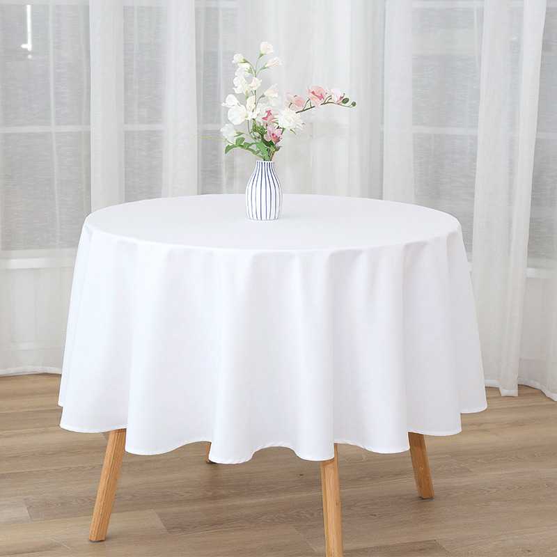 Ronde 217GSM Polyester garen vaste kleur bruiloft banket tafelkleden