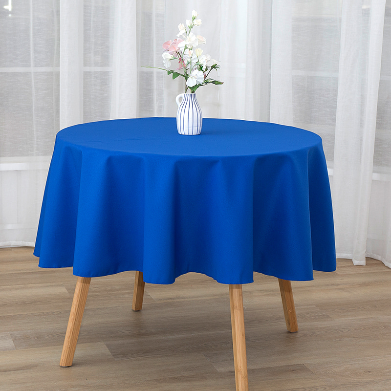 Ronder Spun Polyester vaste kleur bruiloft banket tafelkleden