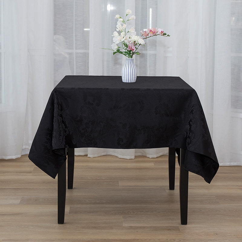 150x150 'Crocus bloem wit rechthoekig jacquard tafelkleed