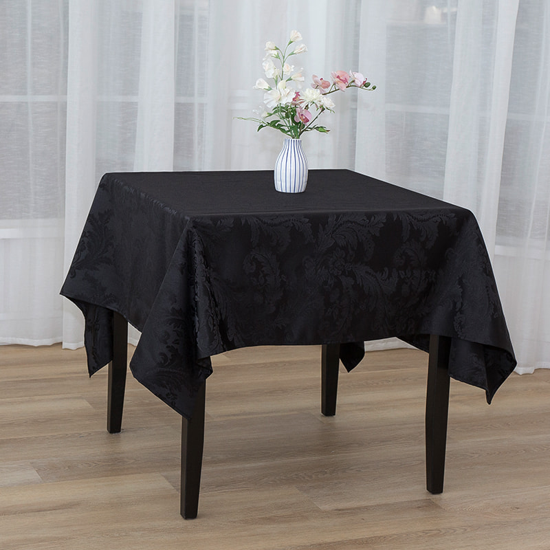 150x150 'Crocus bloem wit rechthoekig jacquard tafelkleed