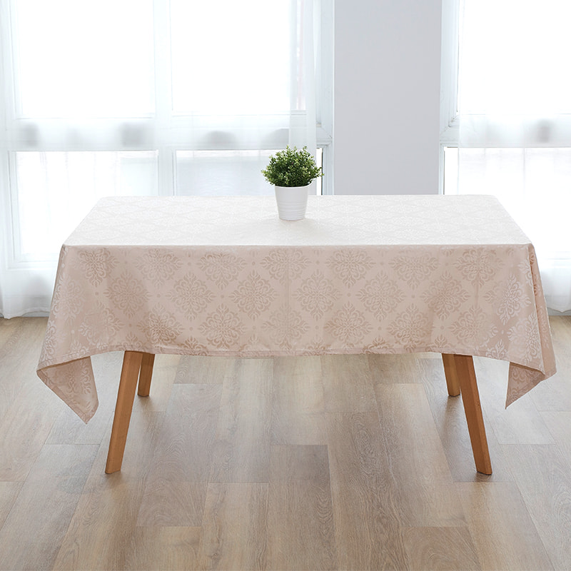 140x220 '' Crocus bloem wit rechthoekig jacquard tafelkleed