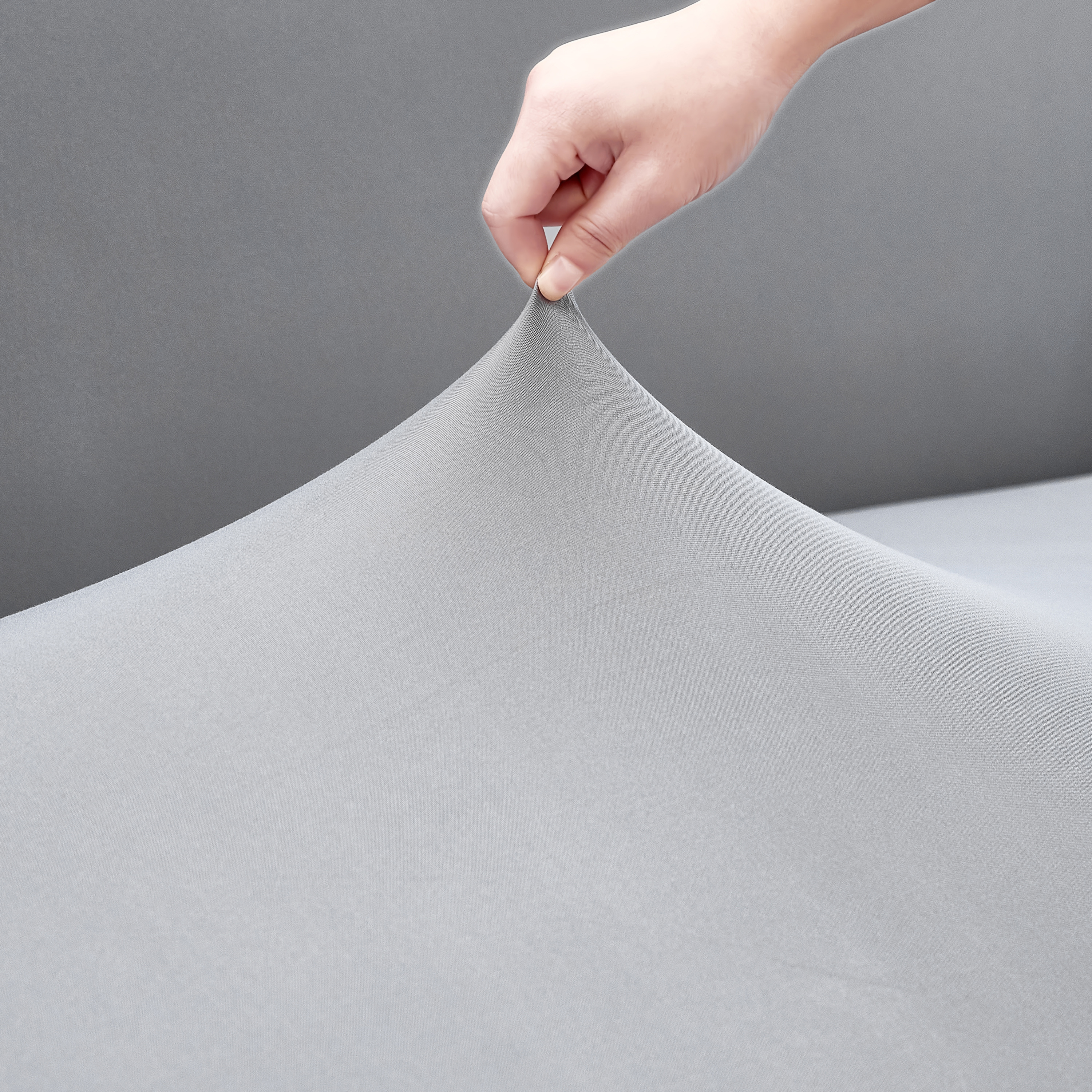 Microveiber polyester grijs elastische bankdeksel
