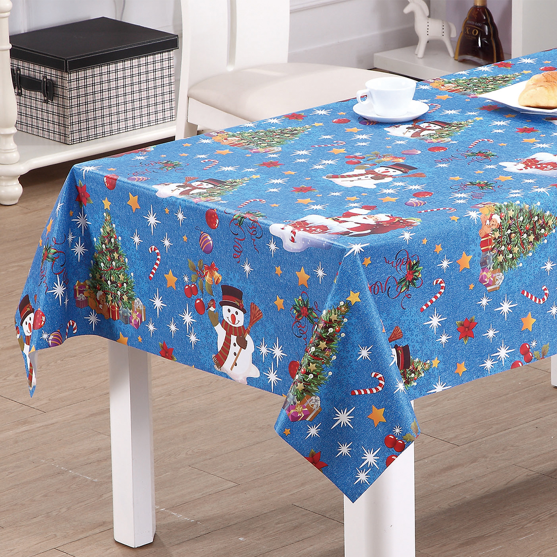 Mooie Santa Pvc TableCleoth voor Kerstmis